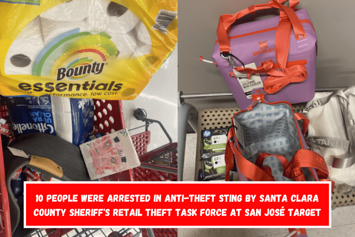 10 people were arrested in Anti-Theft Sting by Santa Clara County Sheriff's Retail Theft Task Force at San José Target