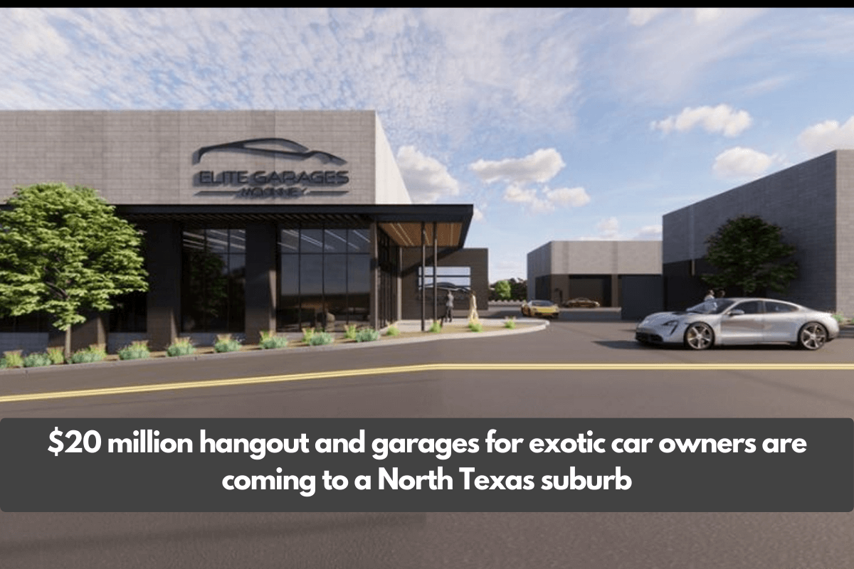 $20 million hangout and garages for exotic car owners are coming to a North Texas suburb