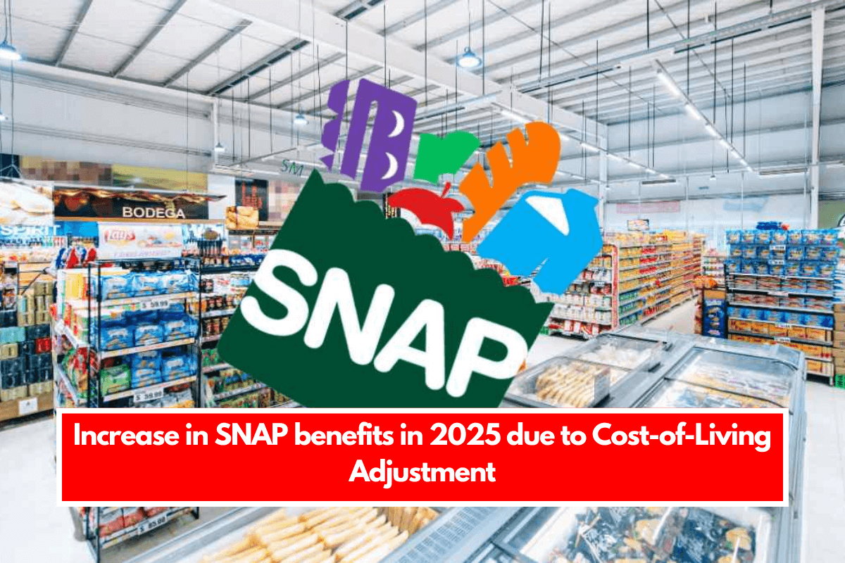 Increase in SNAP benefits in 2025 due to Cost-of-Living Adjustment