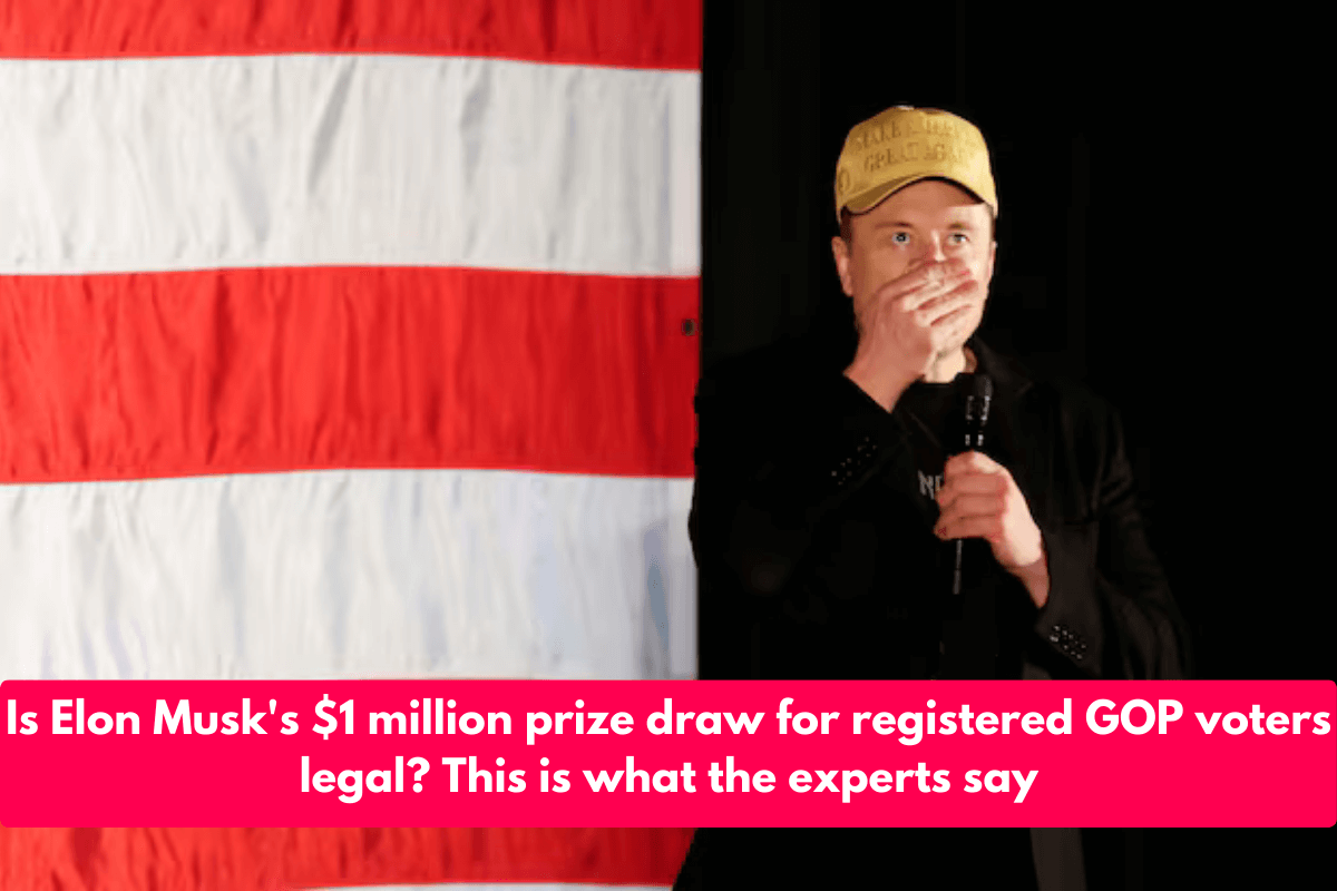 Is Elon Musk's $1 million prize draw for registered GOP voters legal? This is what the experts say