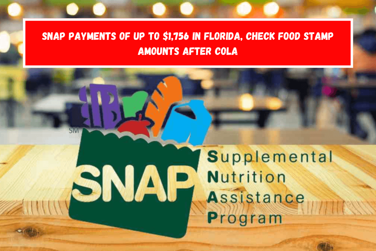 SNAP payments of up to $1,756 in Florida, check Food Stamp amounts after COLA