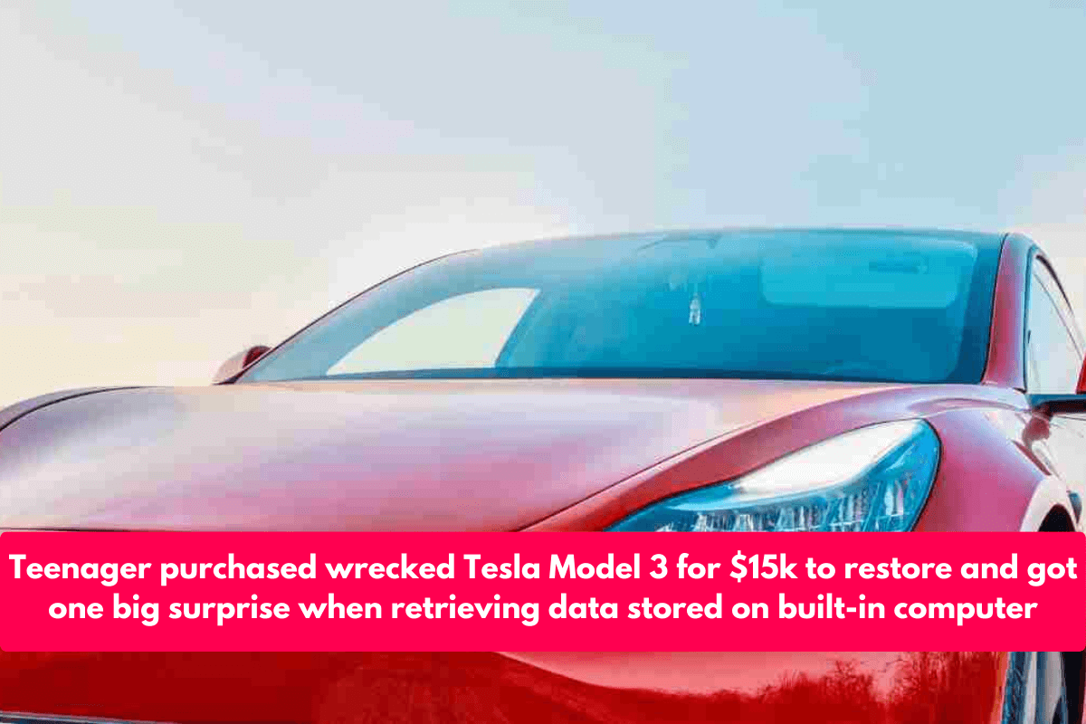 Teenager purchased wrecked Tesla Model 3 for $15k to restore and got one big surprise when retrieving data stored on built-in computer