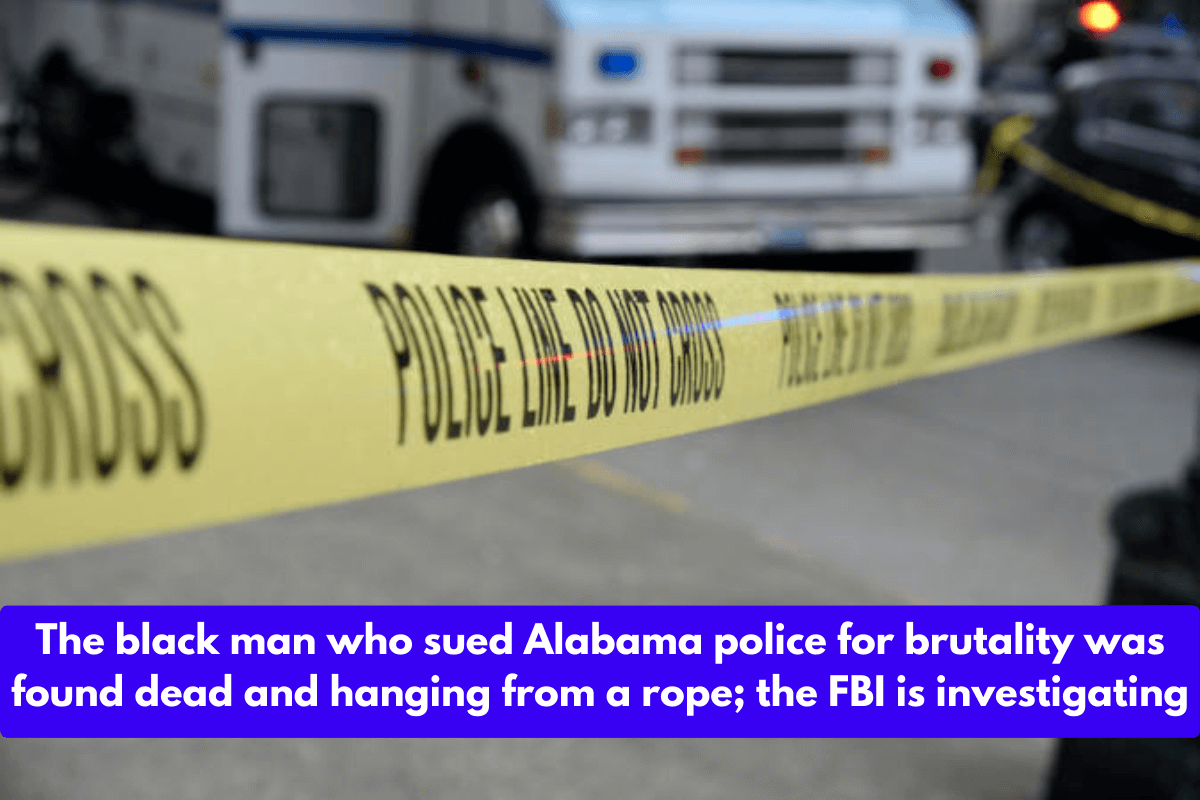 The black man who sued Alabama police for brutality was found dead and hanging from a rope; the FBI is investigating