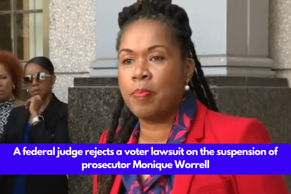 A federal judge rejects a voter lawsuit on the suspension of prosecutor Monique Worrell