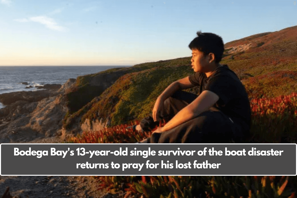 Bodega Bay's 13-year-old single survivor of the boat disaster returns to pray for his lost father