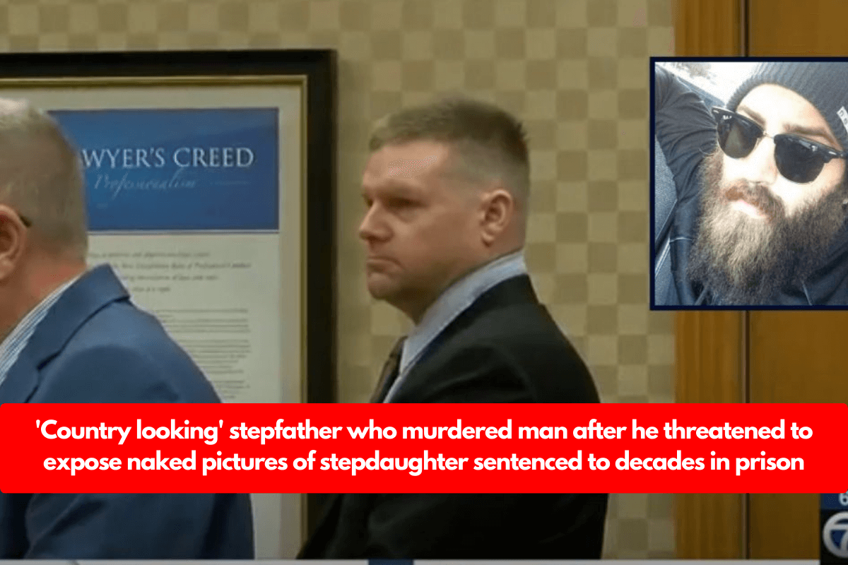 'Country looking' stepfather who murdered man after he threatened to expose naked pictures of stepdaughter sentenced to decades in prison