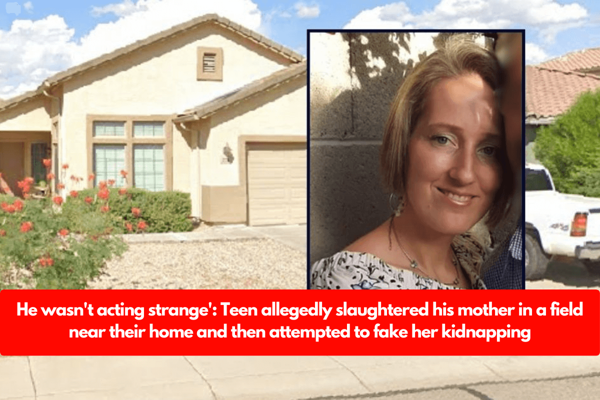 He wasn't acting strange': Teen allegedly slaughtered his mother in a field near their home and then attempted to fake her kidnapping