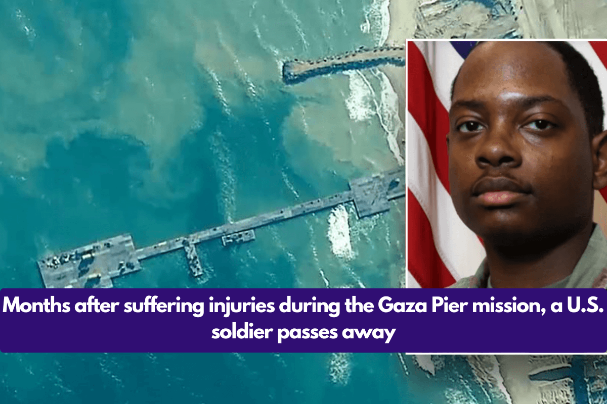 Months after suffering injuries during the Gaza Pier mission, a U.S. soldier passes away