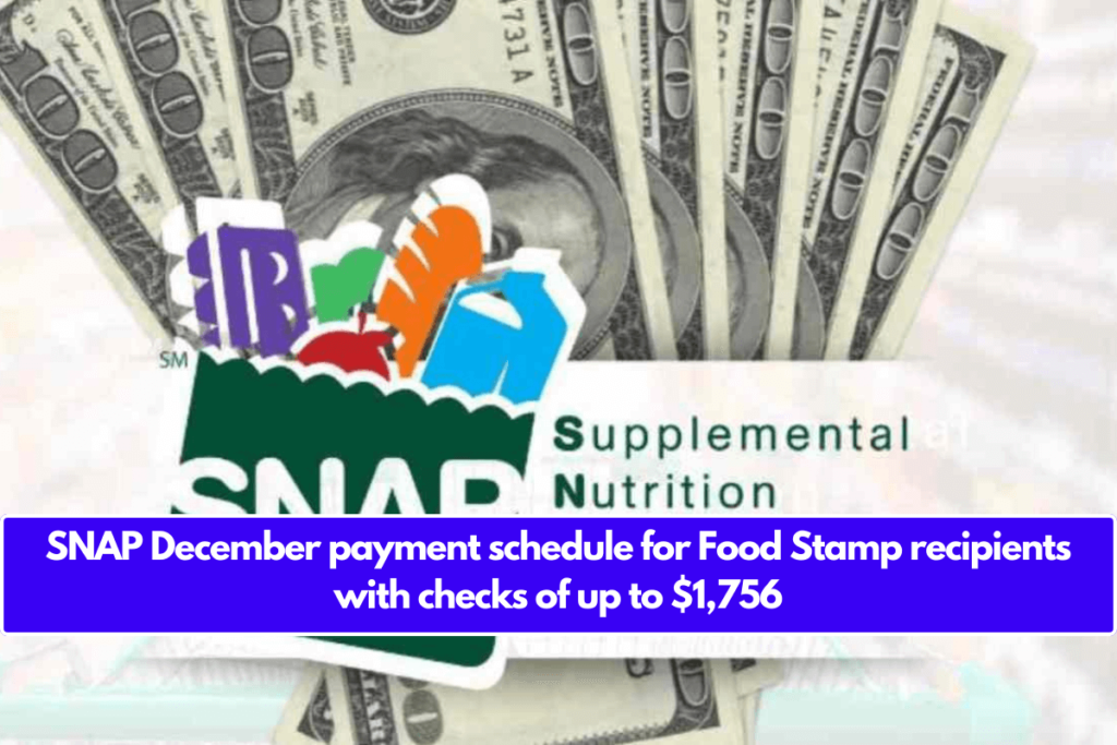 SNAP December payment schedule for Food Stamp recipients with checks of