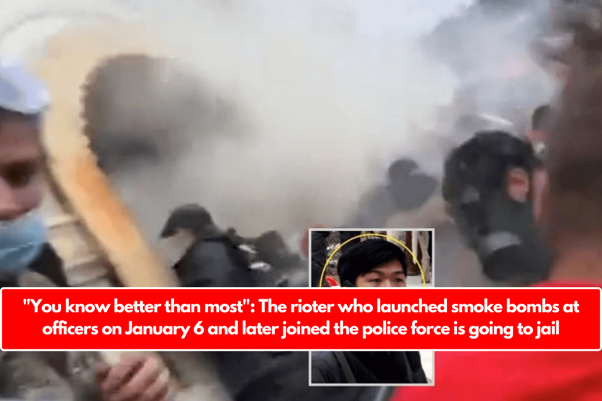 "You know better than most": The rioter who launched smoke bombs at officers on January 6 and later joined the police force is going to jail