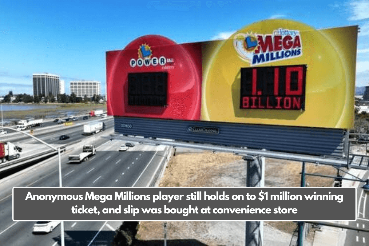 Anonymous Mega Millions player still holds on to $1 million winning ticket, and slip was bought at convenience store