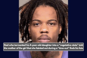 Dad who tormented his 4-year-old daughter into a "vegetative state" told the mother of the girl that she fainted out during a "time-out" finds his fate