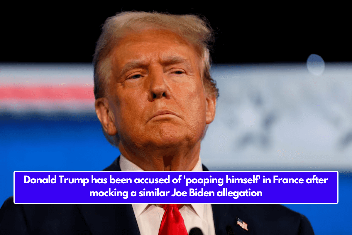 Donald Trump has been accused of 'pooping himself' in France after mocking a similar Joe Biden allegation