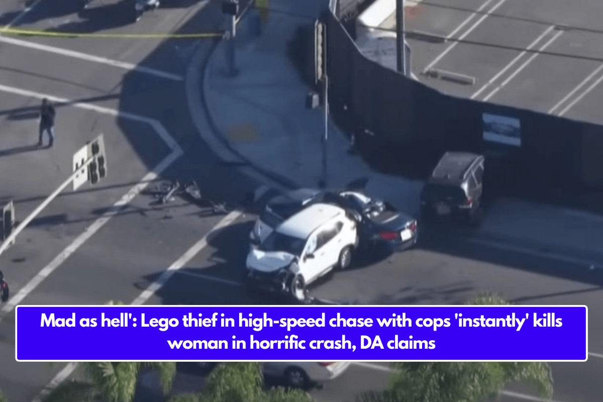 Mad as hell': Lego thief in high-speed chase with cops 'instantly' kills woman in horrific crash, DA claims