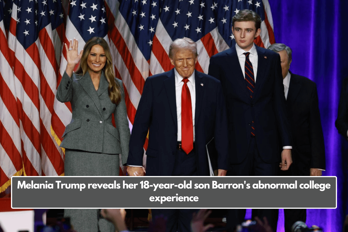 Melania Trump reveals her 18-year-old son Barron's abnormal college experience