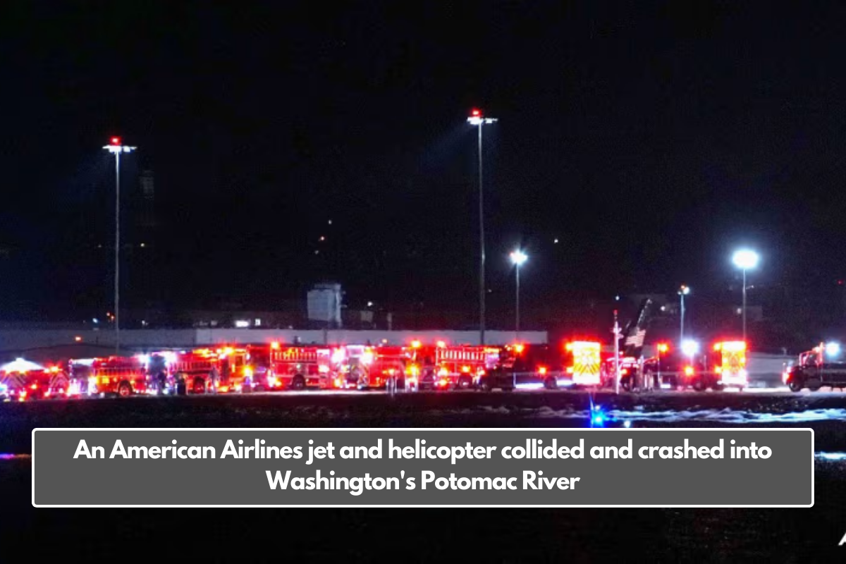 An American Airlines jet and helicopter collided and crashed into Washington's Potomac River