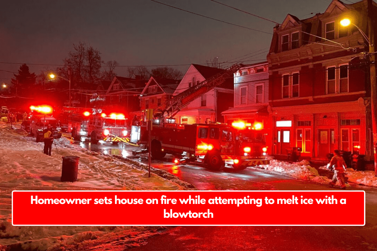 Homeowner sets house on fire while attempting to melt ice with a blowtorch