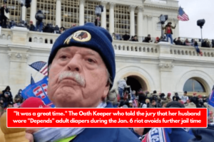 "It was a great time." The Oath Keeper who told the jury that her husband wore "Depends" adult diapers during the Jan. 6 riot avoids further jail time