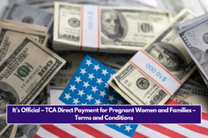 It’s Official – TCA Direct Payment for Pregnant Women and Families – Terms and Conditions