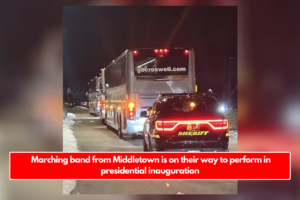 Marching band from Middletown is on their way to perform in presidential inauguration