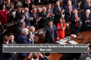 Mike Johnson was reelected as House Speaker in a dramatic first-round floor vote