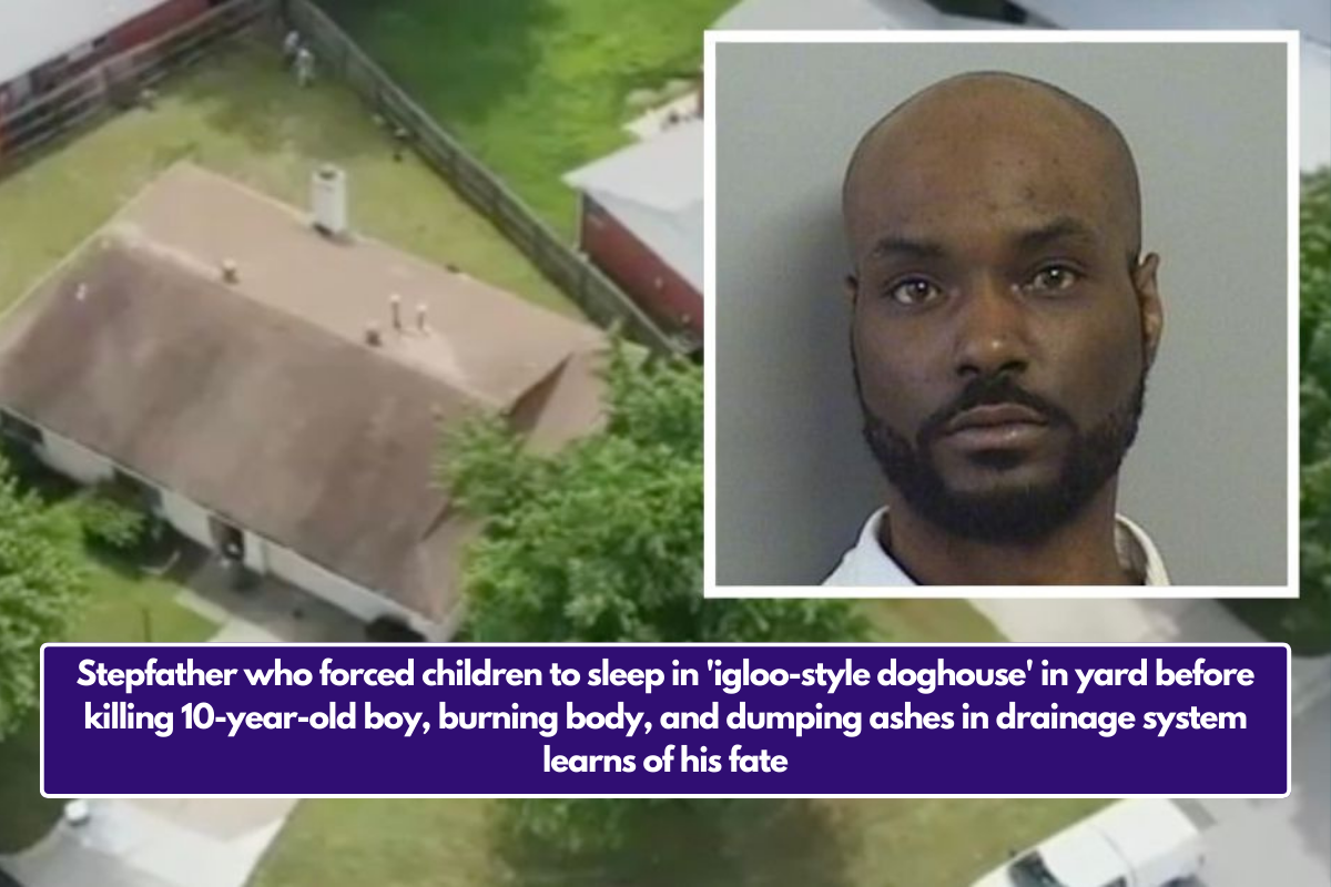 Stepfather who forced children to sleep in 'igloo-style doghouse' in yard before killing 10-year-old boy, burning body, and dumping ashes in drainage system learns of his fate