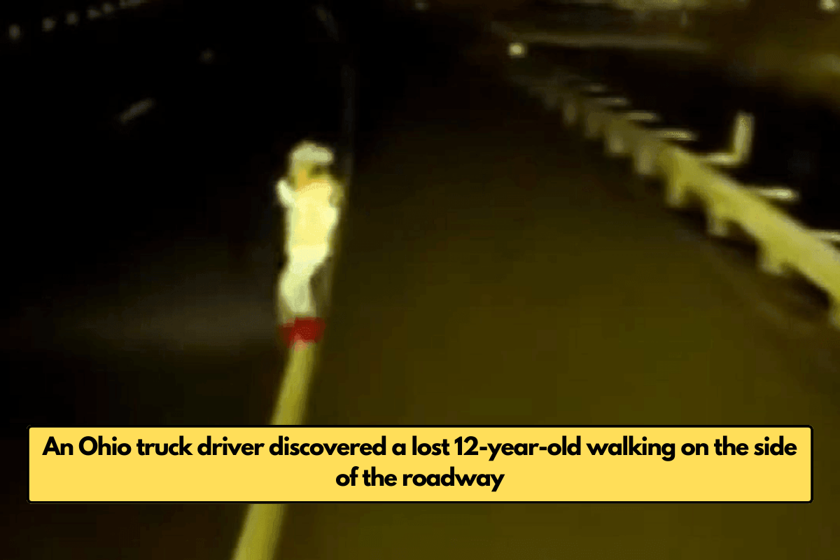 An Ohio truck driver discovered a lost 12-year-old walking on the side of the roadway