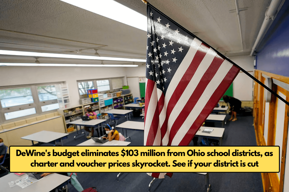 DeWine's budget eliminates $103 million from Ohio school districts, as charter and voucher prices skyrocket. See if your district is cut