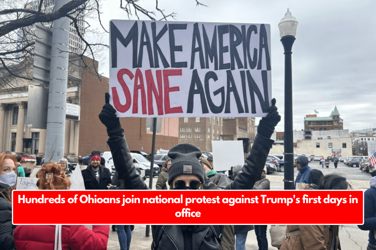 Hundreds of Ohioans join national protest against Trump's first days in office