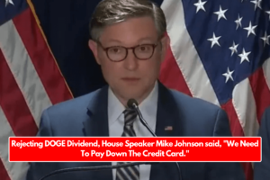 Rejecting DOGE Dividend, House Speaker Mike Johnson said, "We Need To Pay Down The Credit Card."