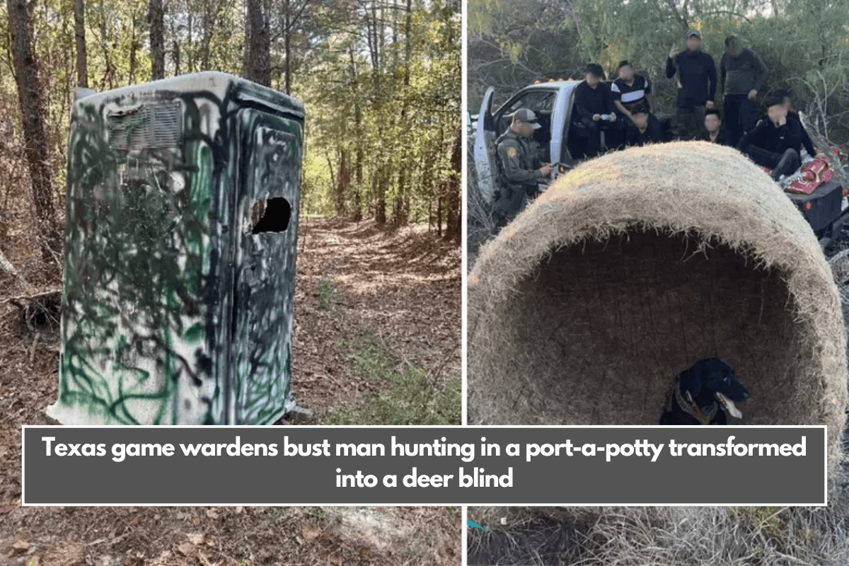 Texas game wardens bust man hunting in a port-a-potty transformed into a deer blind