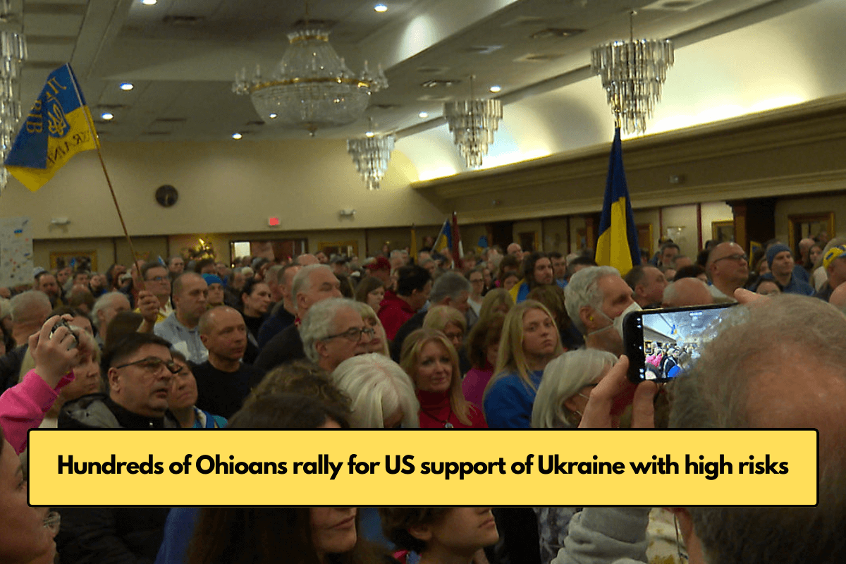 Hundreds of Ohioans rally for US support of Ukraine with high risks