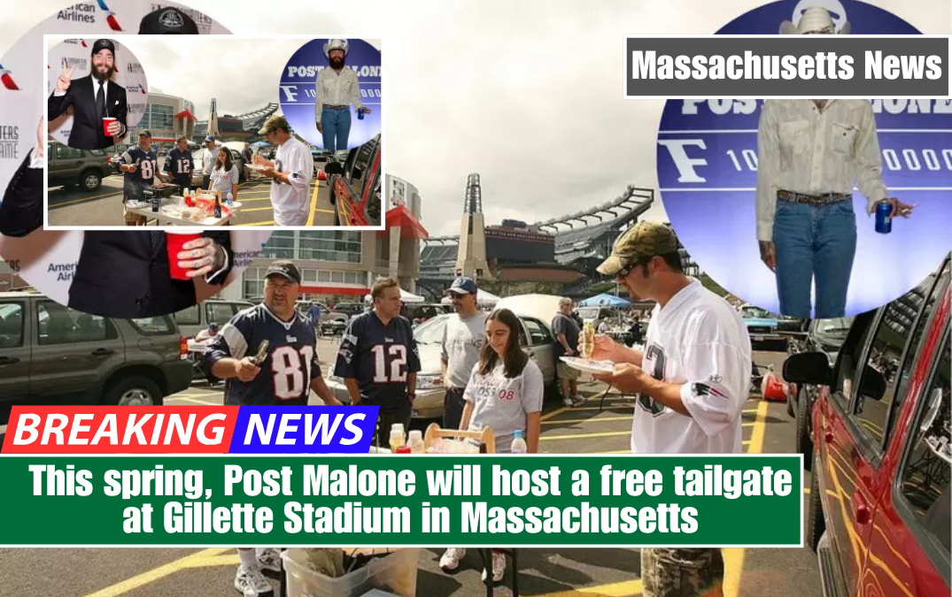 This spring, Post Malone will host a free tailgate at Gillette Stadium in Massachusetts