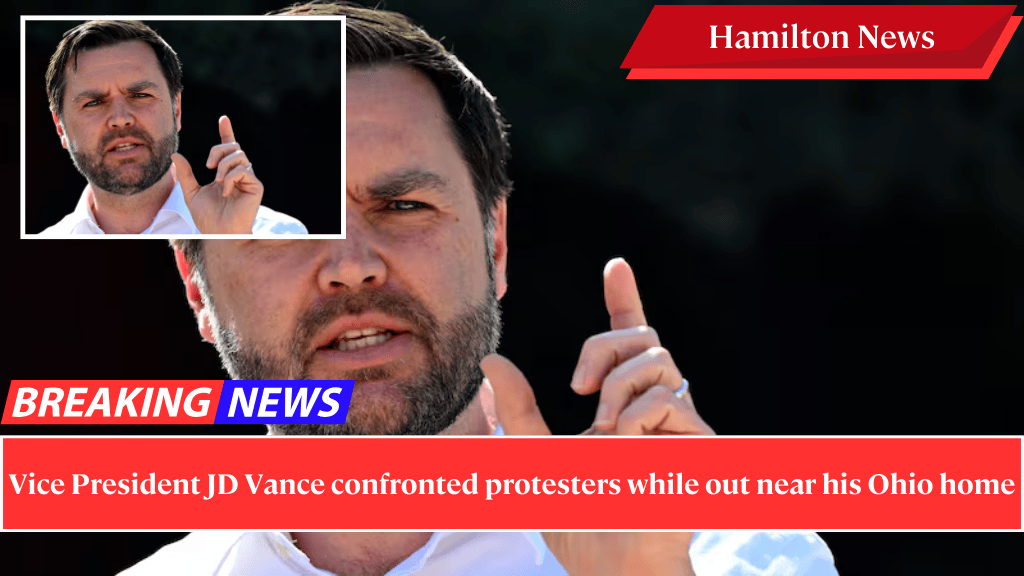 Vice President JD Vance confronted protesters while out near his Ohio home